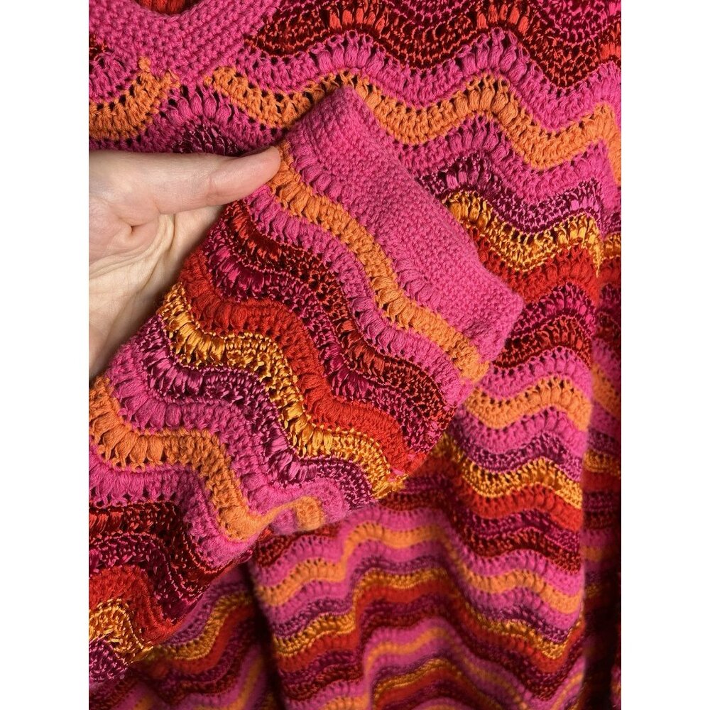 Oscar By Oscar De La Renta Sweater Size 1X Woman’s Colorful Knit Pullover - Picture 6 of 7